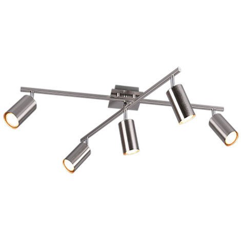 Plafón 5 Focos Orientables Marley Níquel Trio Iluminación