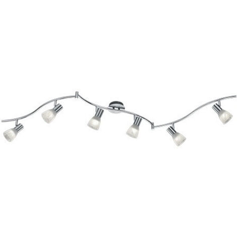 Plafón 6 Focos E14 Orientable Levisto Níquel Trio Iluminación