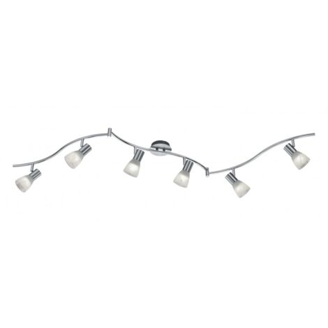 Plafón 6 Focos E14 Orientable Levisto Níquel Trio Iluminación
