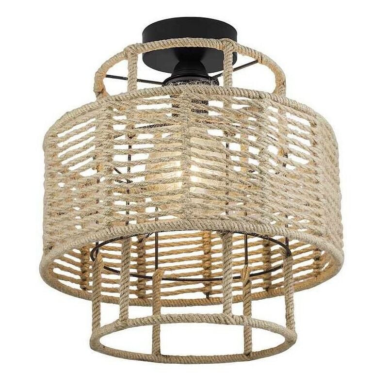

Plafon AIFOS doble pantalla cuerda natural - Alemar