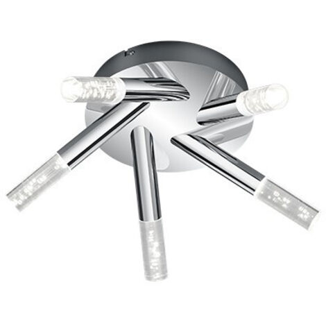 Plafón Baño Cromado 5 Cilindros Led Bolsa IP44 Trio Lighting