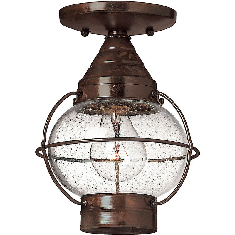 

Cape Cod - Lámpara de techo empotrada para exteriores con 1 luz Sienna Bronze, E27 - Elstead