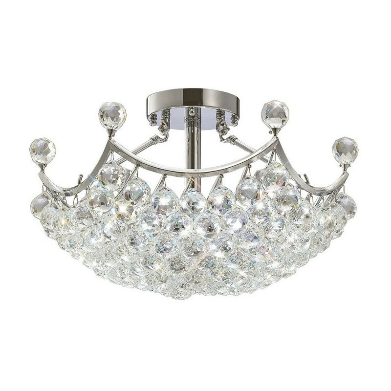 

Inspired Lighting - Inspired Diyas - Cesto - Flush Ceiling 6 Cromo pulido claro, cristal