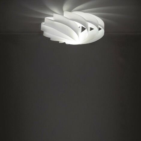 Plafón cinco luces FLAT Blanco diámetro 100x h50cm