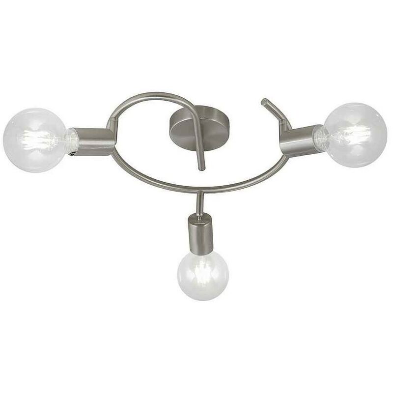

Plafon circular 3 luces modelo TENOR niquel - Alemar