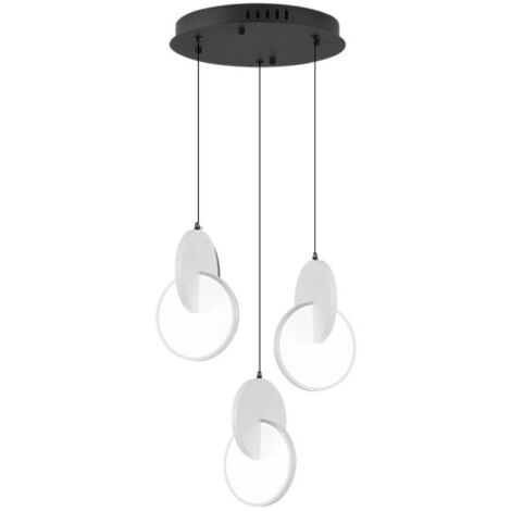 Plafon Colgante Carlota 3l Negro/Blanco 51w 6500k 7140lm