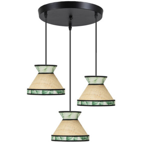 Plafon Constantinopla 3xe27 Beis/verde Regx35x35cm