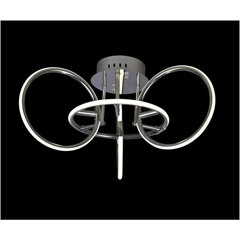 

Plafon 4 luces led dimable con Control Remoto AROS cromo de - Mantra