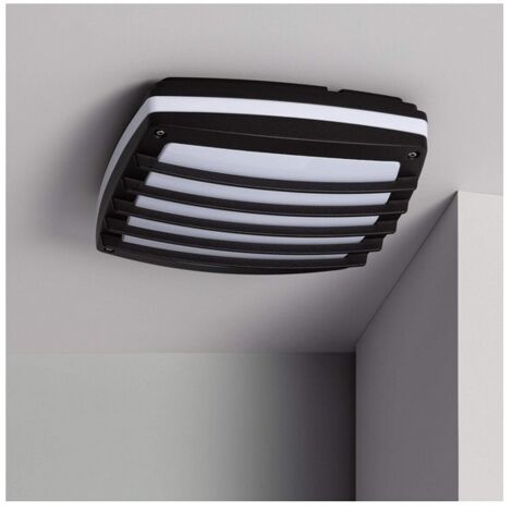 Plafón Cuadrado Aluminio para Exterior 300x300 mm Domia  Negro