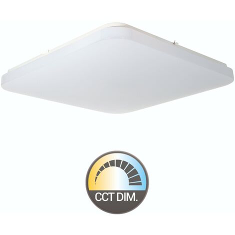 PLAFON CUADRADO LED 48W REGULABLE COLOR/INTENSIDAD (MANDO)