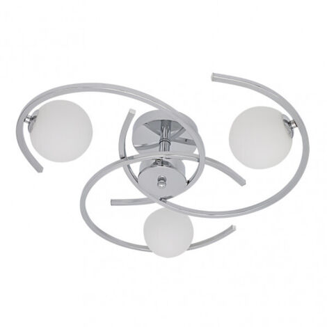 Plafon de 3 LUCES modelo Conil color Cromo FABRILAMP