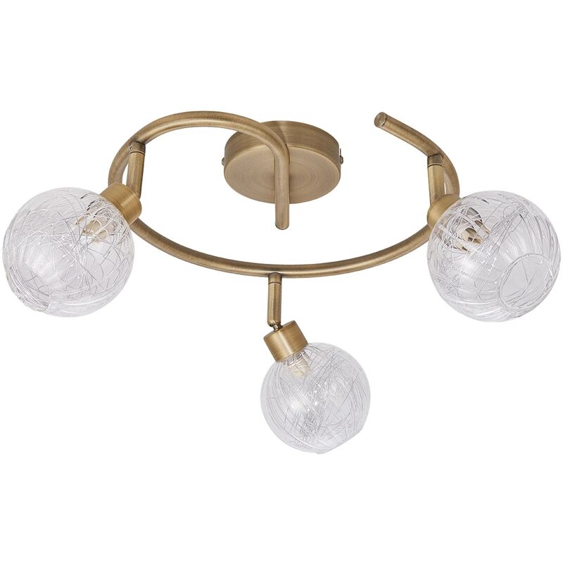 

Lúzete - Plafón De 3 Luces Quinn Cuero