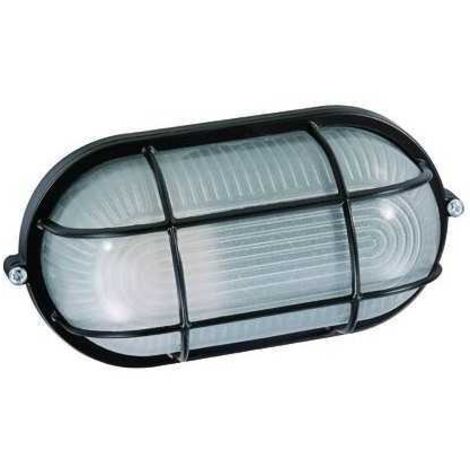 Plafón de aluminio Blinky ovoide oval negro 60 vatios