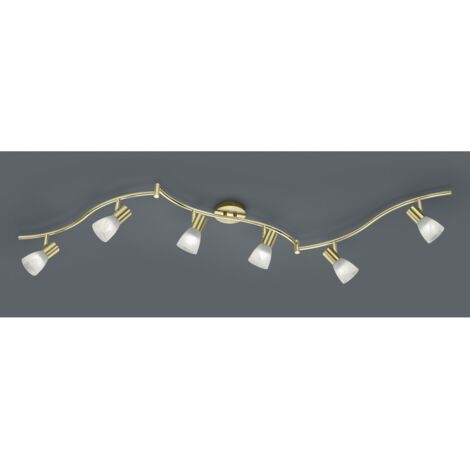 Plafón de latón 6 focos E14 orientables Levisto Trio Lighting