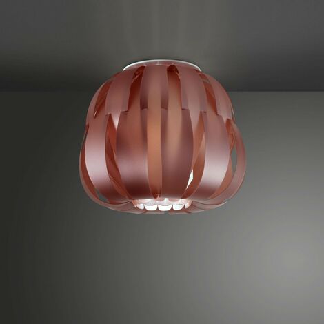 Plafón de metal rosa Cm. 19x17h