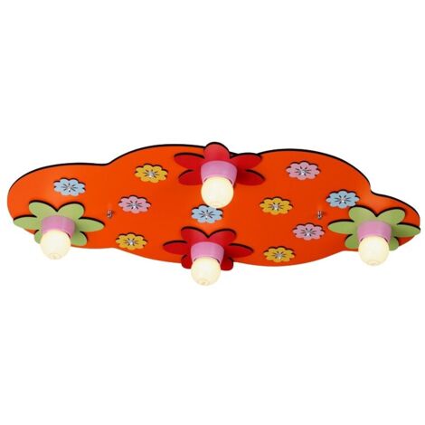 PLAFON DE TECHO INFANTIL NARANJA BLOOM