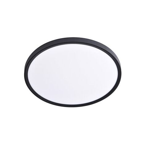 Plafón de techo LED regulable "Mery" (24W 3CCT con sensor 2420lm) IP20 Ø30x2,5cm fabricado en aluminio y acrílico color negro y