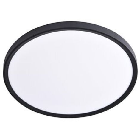 Plafón de techo LED regulable "Mery" (24W 3CCT con sensor 2420lm) IP20 Ø30x2,5cm fabricado en aluminio y acrílico color negro y