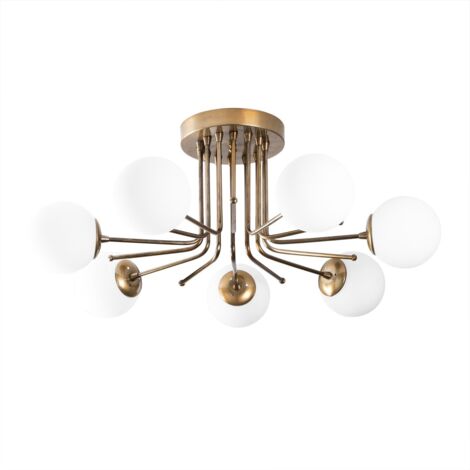 Plafón de techo Marga Oro (7 luces)