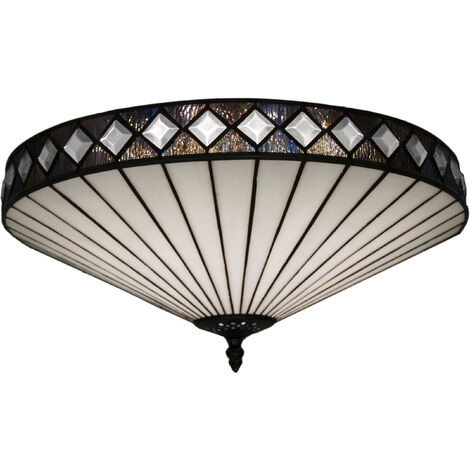 Plafón de techo mayor diámetro 45cm Tiffany Serie Ilumina 290200