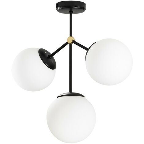Plafón de techo Mulen Negro (3 Luces)