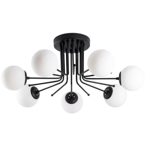 Plafón de techo negro de 7 luces Model 12