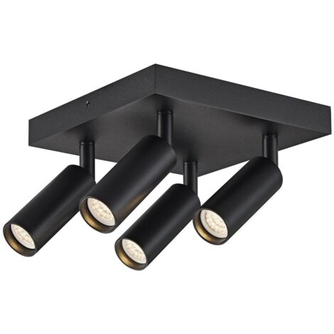 Plafón de techo Slim Negro Arenado (4xG9)