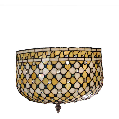 Plafón de techo Tiffany diámetro 30cm Serie Queen 213500
