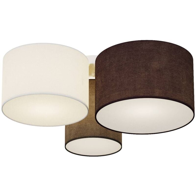 

Laurenz plafón, 3 luces, gris, marrón - Lindby