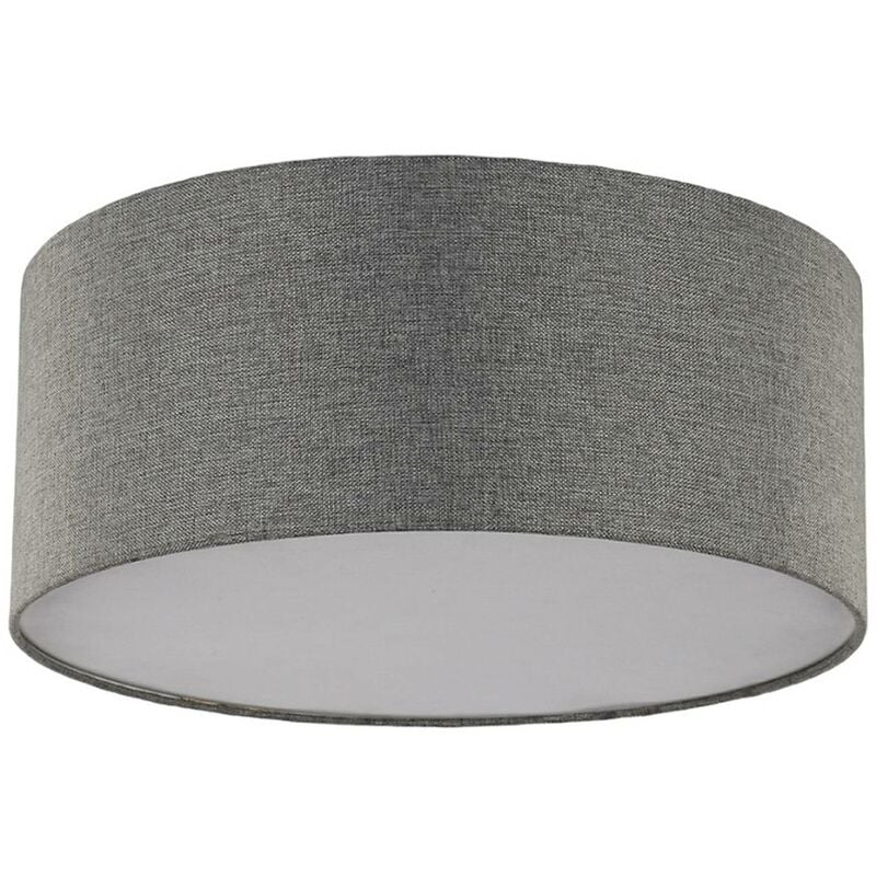 

Plafón de tela Pitta gris plata, aspecto de lino