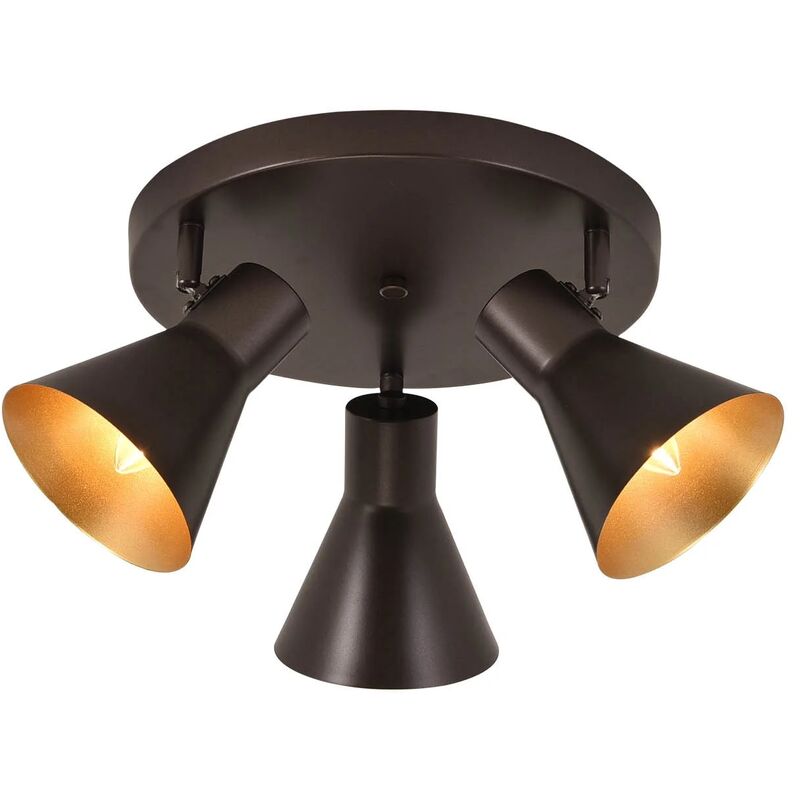 

PLAFÓN DECORATIVO 3 LUCES CLARENCE MARRÓN - Lúzete