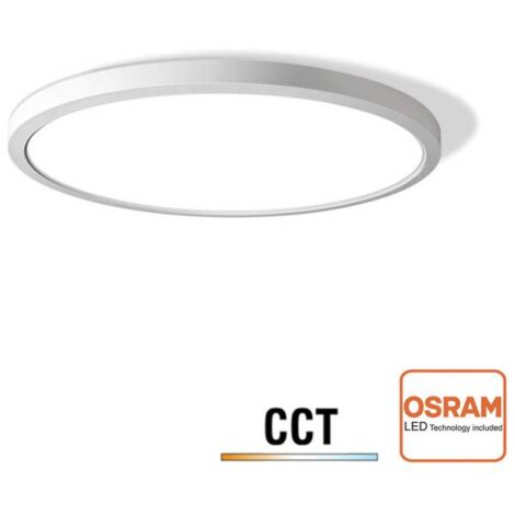 Plafón / Downlight Led MOON KRAMFOR 16-20-24W, Ø283mm, CCT + Night Light, blanco, 3000-4000-6000K
