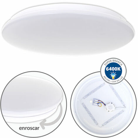 Plafón DRIFT 24W LED 2000lm 6400K A.6xD.37,5cm Blanco