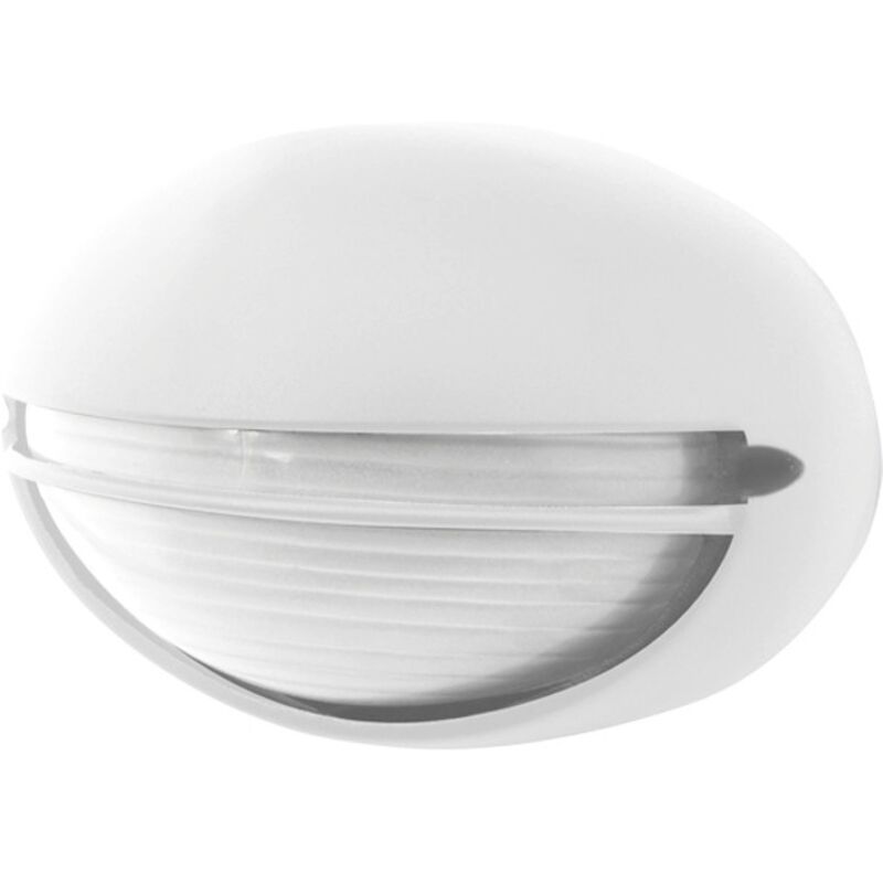 

Plafón exterior ovalado con visera blanco 60W E27 - Blanco