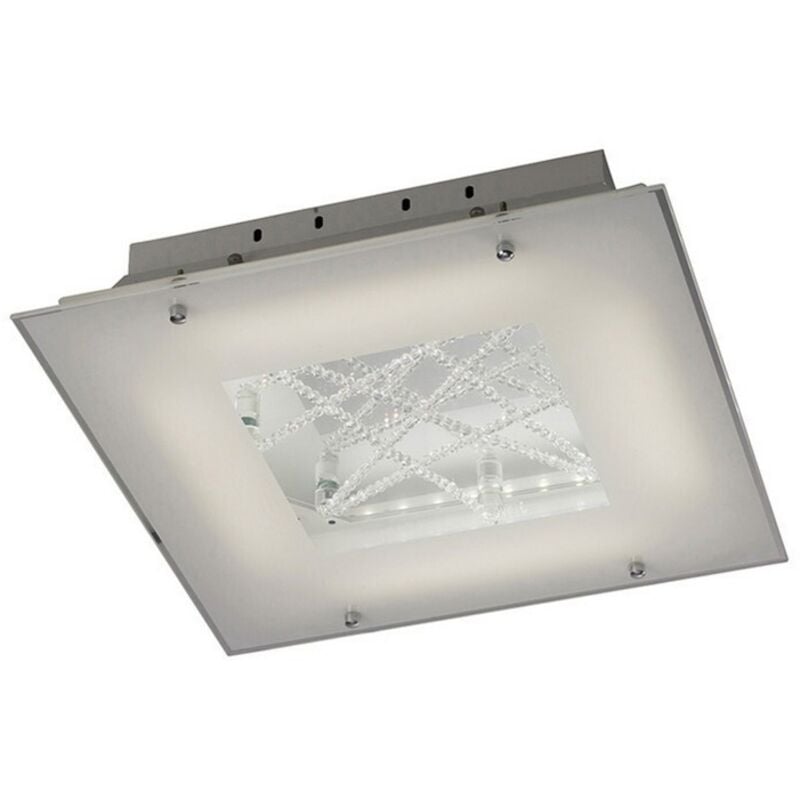 Inspired Diyas - Felix - Techo empotrado 16W LED 3600K Cromo pulido, Cristal