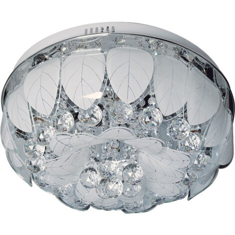 Plafón GLORIA 8xE14+78x0.2W LED 48d Cromo