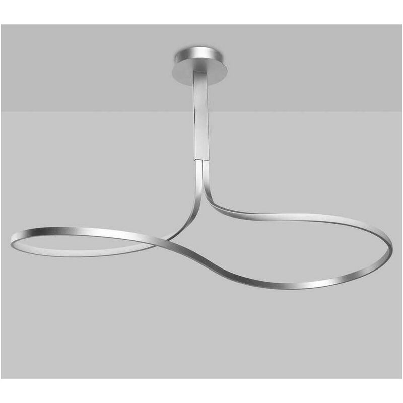 

Lámpara de gran formato con led dimable NUR plata y cromo de - Mantra