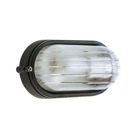 Plafón grande E27 línea industrial ovalado negro