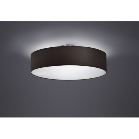 Plafón Hotel 3xE27 Negro Pantalla Ø50 cm Trio Lighting