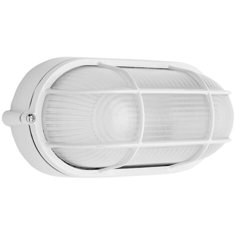 Plafón Industrial Oval Blanco IP44