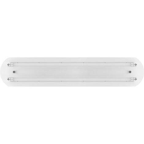Plafón Jadeíte 2xG13 T8 LED 90cm L.100xAn.22xAl.6cm Blanco