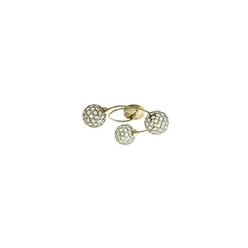 

Plafon 3 luces KEGAN copens cristal y Cuero - Interlusa