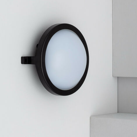 Plafón LED 12W Circular para Exterior Ø170 mm New Hublot Black IP54