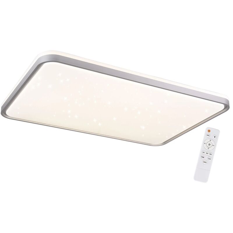 

Lúzete - Plafón Led 148W Regulable Blanco Plata Rectangular Tellus