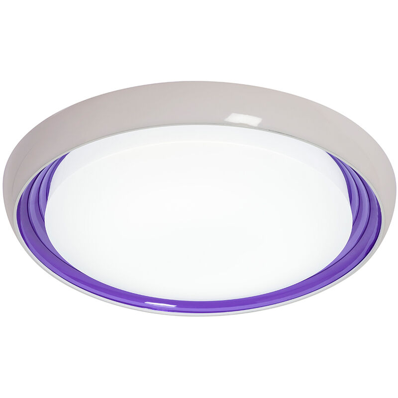 

Plafón LED 18W Blanco/Morado Regulable en color/intensidad con mando incluido