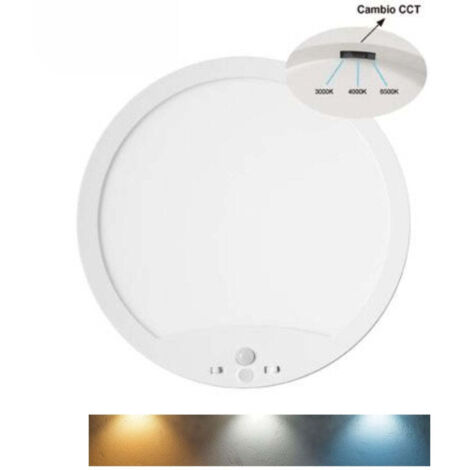 Plafón Led 18W con Cambio de Tono y con Sensor de Presencia y Crepuscular