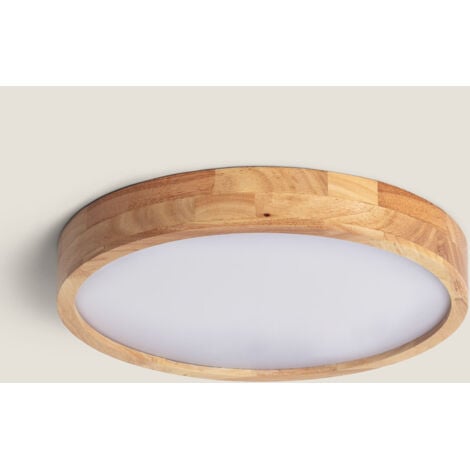 Plafón LED 20W Circular Madera Ø400 mm CCT Seleccionable Kayu Madera