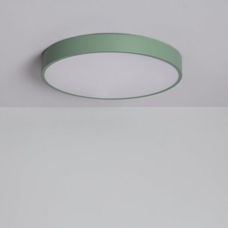 Plafón LED 24W Circular Metal Ø400 mm CCT Seleccionable Iris Verde Celadón