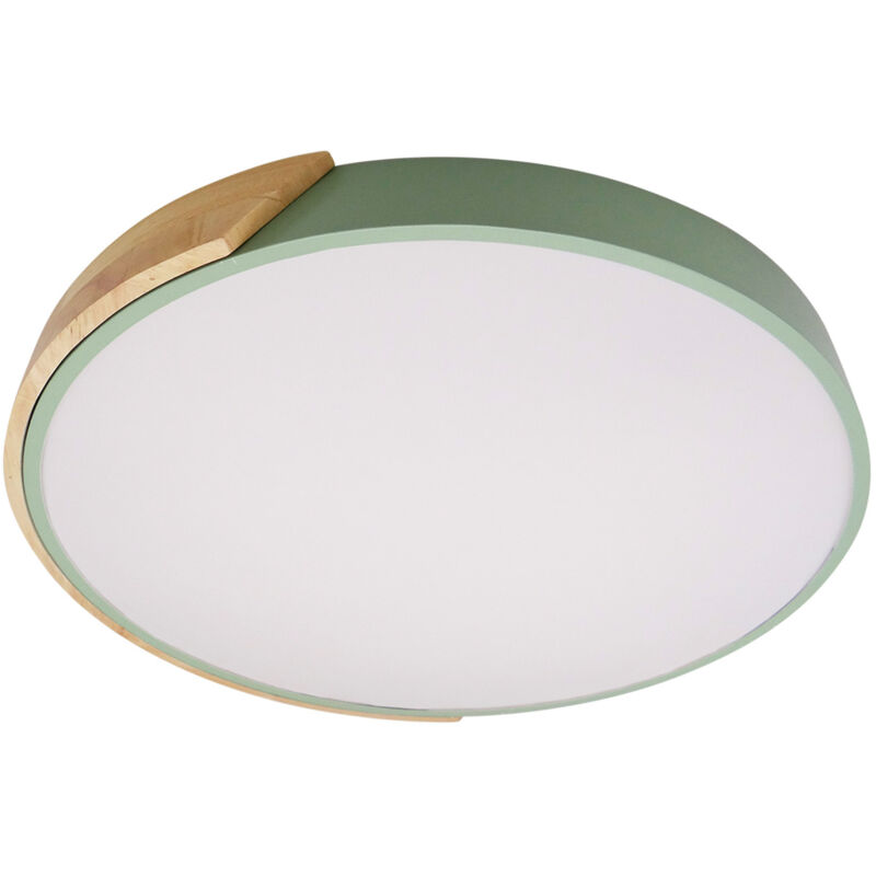 

Plafón LED 24W Circular de Madera CCT Seleccionable Semi-Dari Verde Celadón - Verde Celadón - Iluzzia