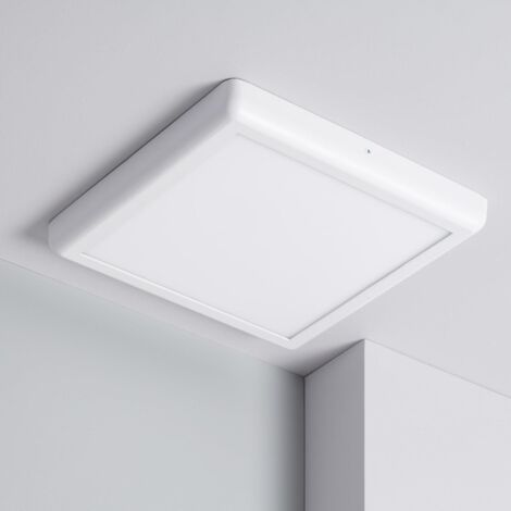 Plafón LED 24W Cuadrado Metal  300x300 mm Design White  3000K Blanco Cálido